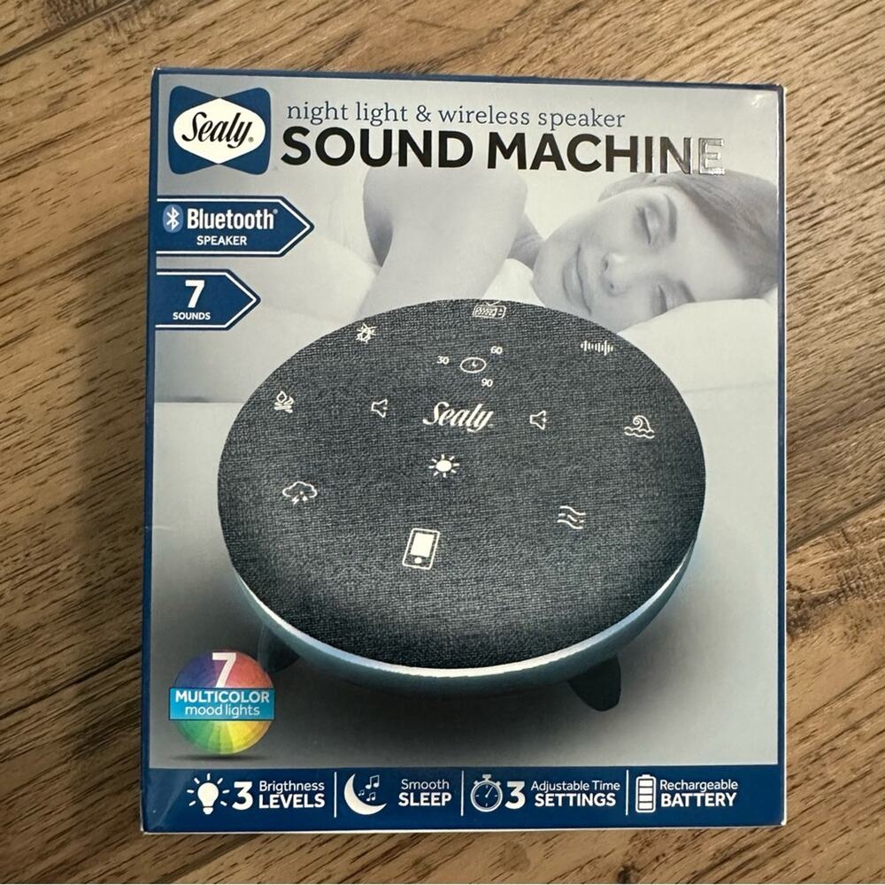 NEW! Sealy Night Light & Wireless Speaker‎ Sound Machine, Sealed in Packaging!